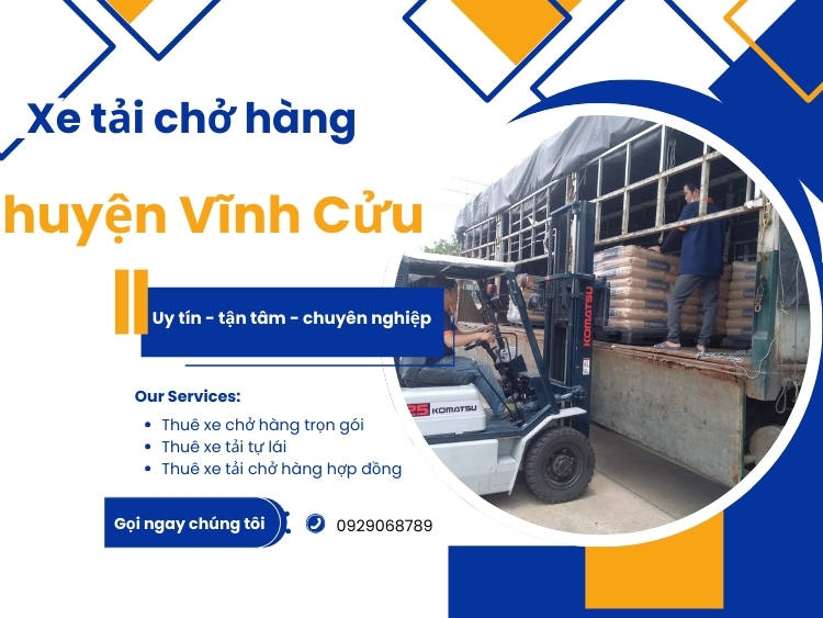 thuê xe tải chở hàng huyện vĩnh cửu