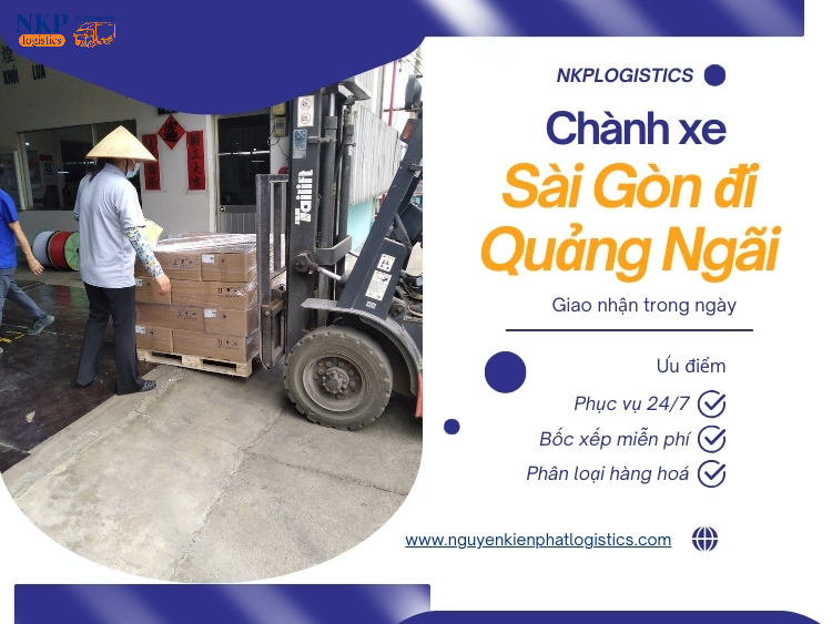 Chành xe Sài Gòn đi Quảng Ngãi chuyên chở những mặt hàng nào?